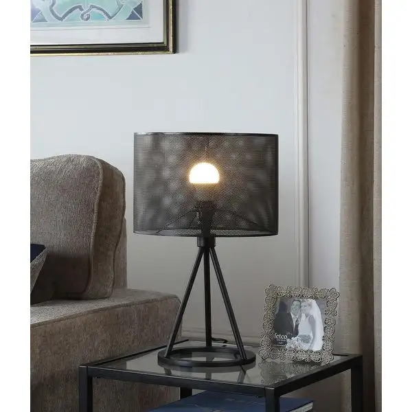 Coaster Furniture Chapin Black Metal Mesh Shade Table Lamp - 12.00