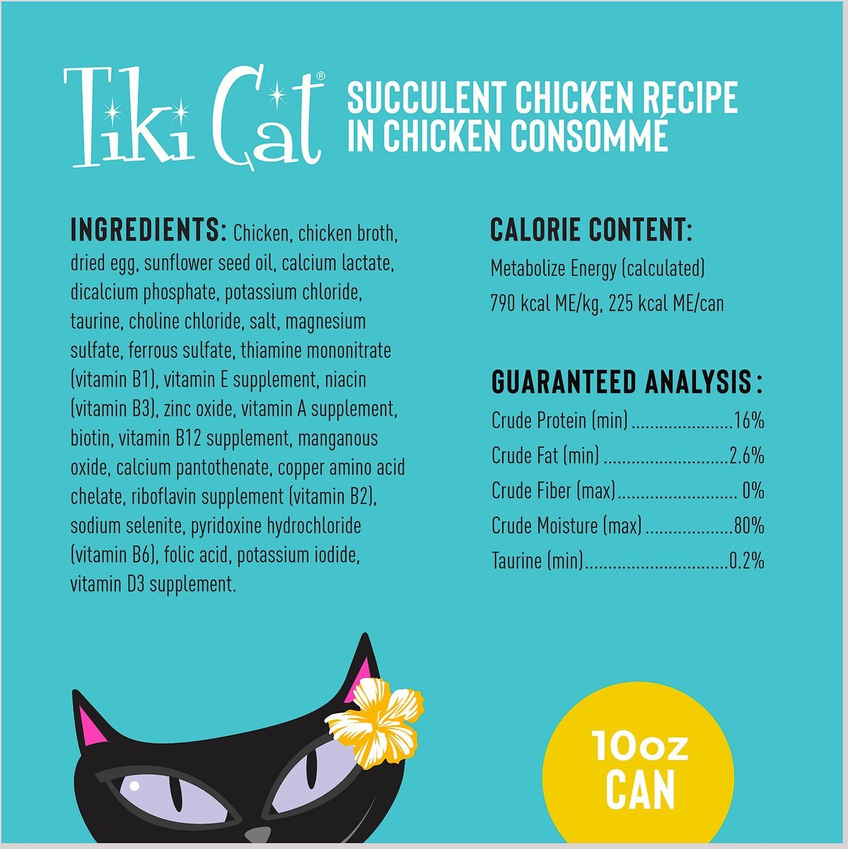 Tiki Cat Puka Puka Luau Succulent Chicken in Chicken Consomme Grain-Free Canned Cat Food