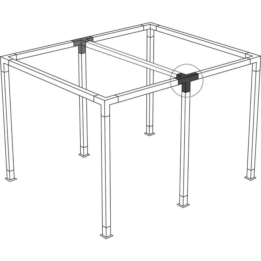 WILD HOG LINX 4 in TetraFit Black Steel Extension Bracket Pergola for 42154 Wood Posts