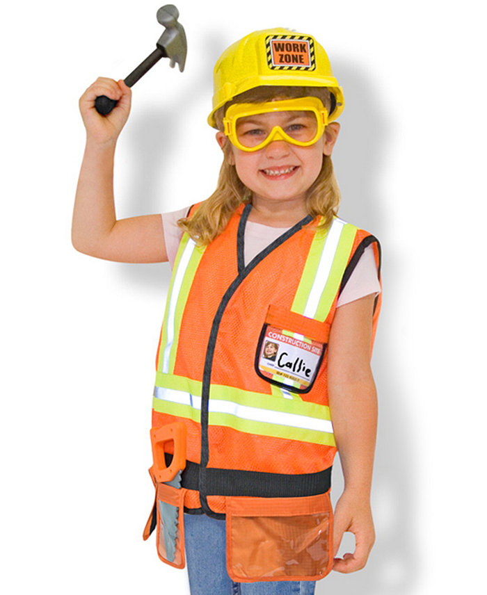 Melissa and Doug Melissa and Doug Kids Costume  Construction Worker Dress Up Set