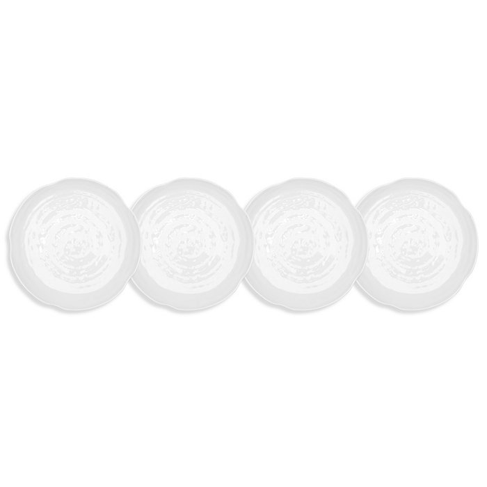 Q Squared Pearl Melamine 4-Pc. Appetizer Plate Set