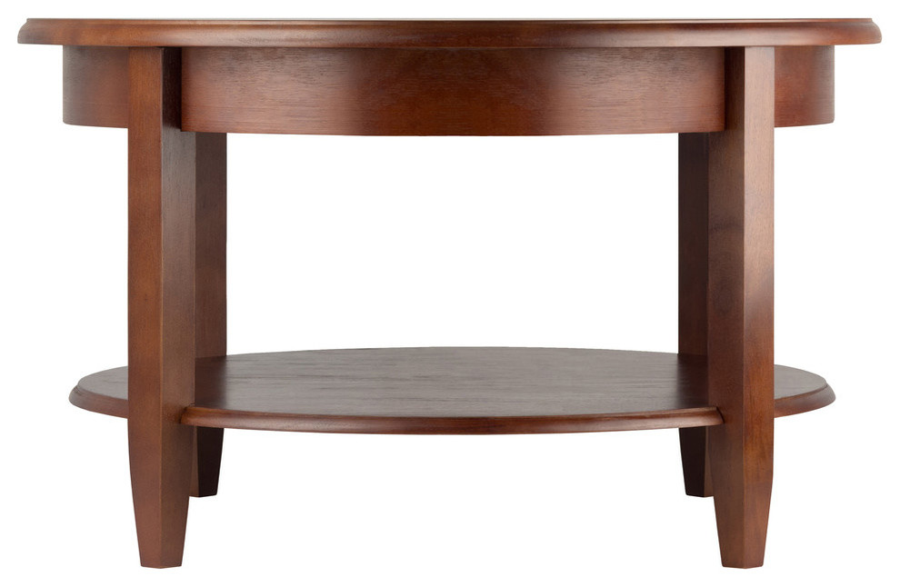 Concord Round Coffee Table With Drawer and Shelf   Transitional   Coffee Tables   by Global Discount Store LLC  Houzz