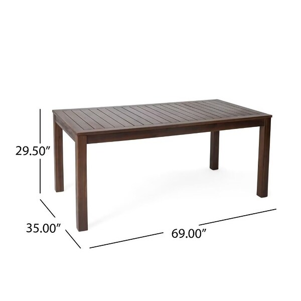 Outdoor wood Rectangular dining table，for patio，garden