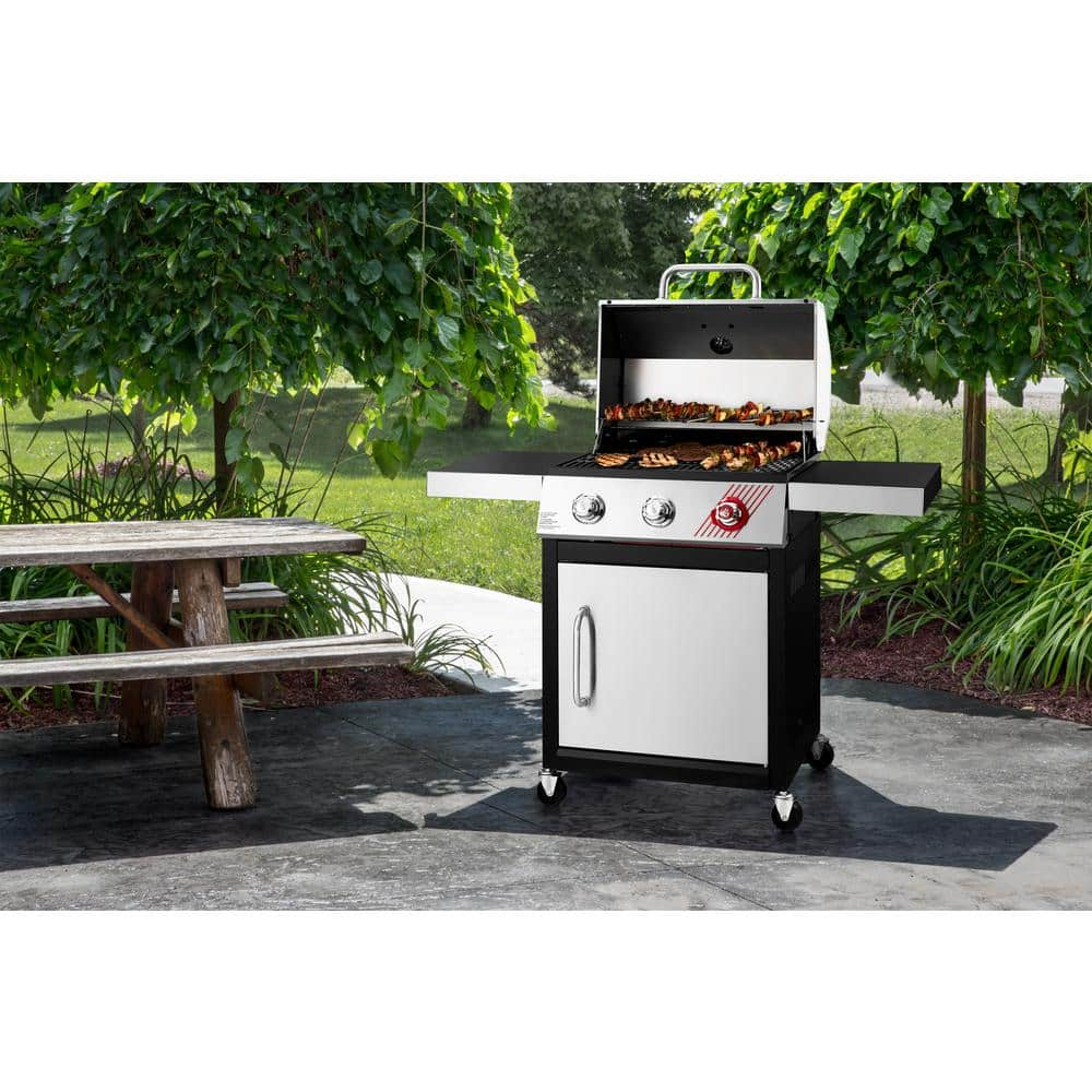 Dyna-Glo 3-Burner Propane Gas Grill in Stainless Steel with TriVantage Multifunctional Cooking System DGF371CRP-D