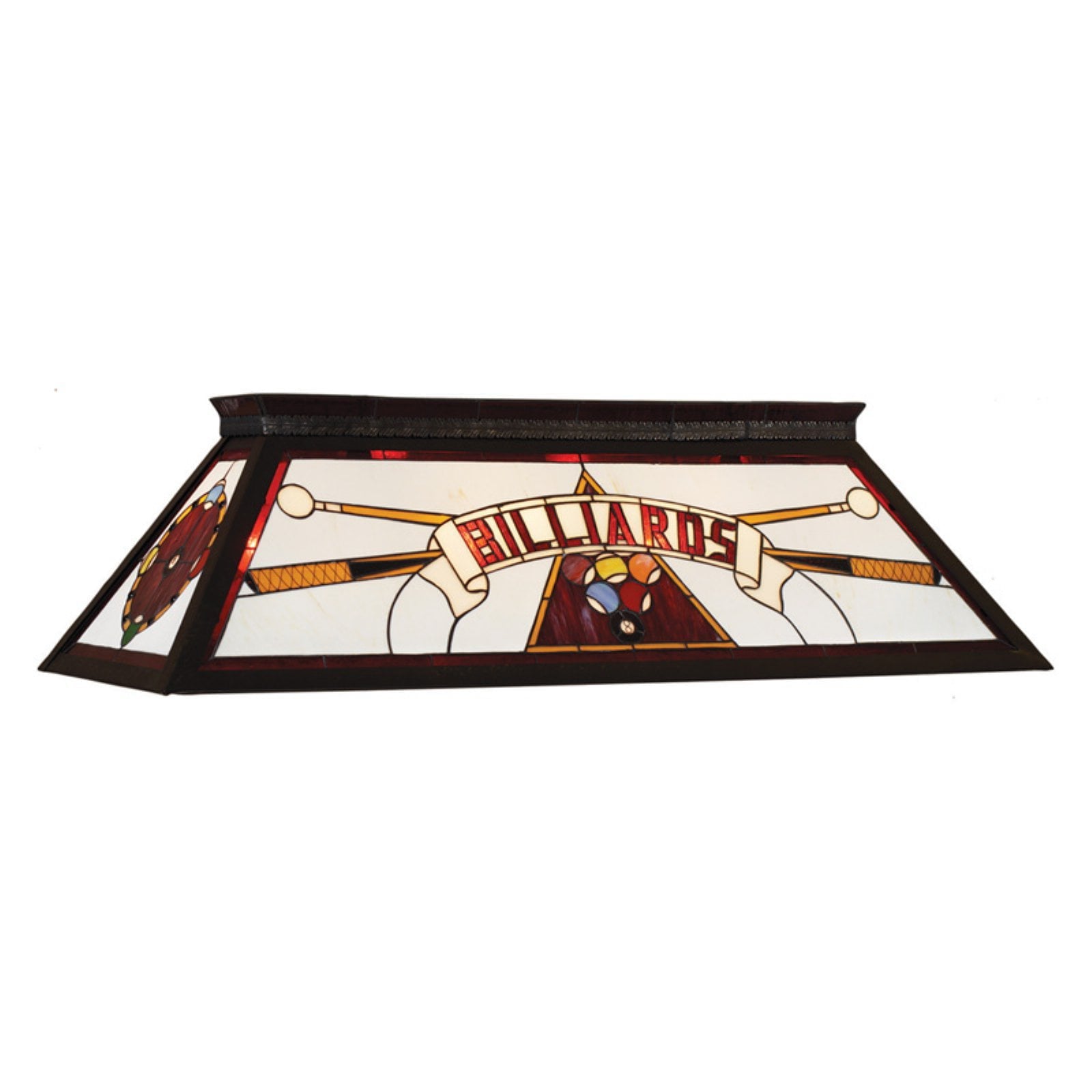 RAM Gameroom Products Billiards Stained Glass Billiard Light - 44W in.