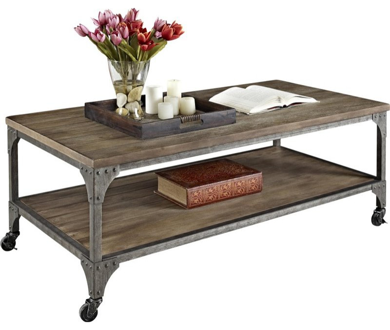 Altra Furniture Cecil Coffee Table in Rustic   Industrial   Coffee Tables   by Homesquare  Houzz