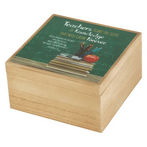 Dicksons WOODBOX 143 Keepsake Box Teachers Plant T...