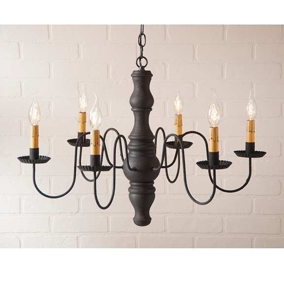 Irvin's Tinware 9103H1 Gettysburg Wood Chandelier ...