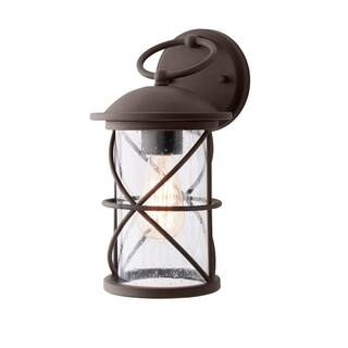 Hampton Bay Wakefield 1-Light Bronze Outdoor Wall Lantern Sconce WB1097-OWL