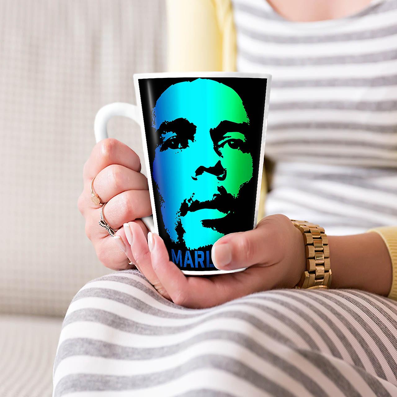 Bob Marley Serious NEW White Tea Coffee Ceramic Latte Mug 17 oz | Wellcoda