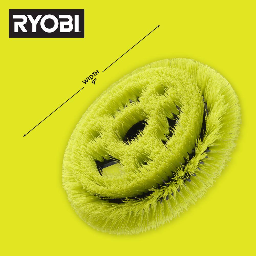 RYOBI 9 in. VORTEX Medium Bristle Brush A95MRB9