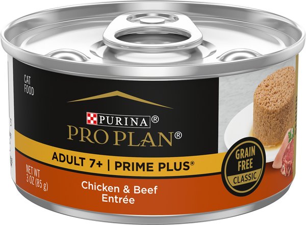 Purina Pro Plan Prime Plus Adult 7+ Chicken and Beef Entree Classic Canned Cat Food