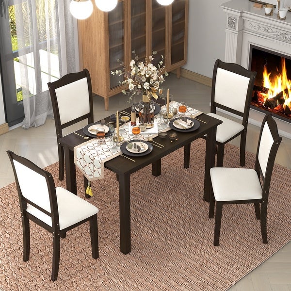 3-Piece Dining Table Set with Bar Table and 2 Chairs