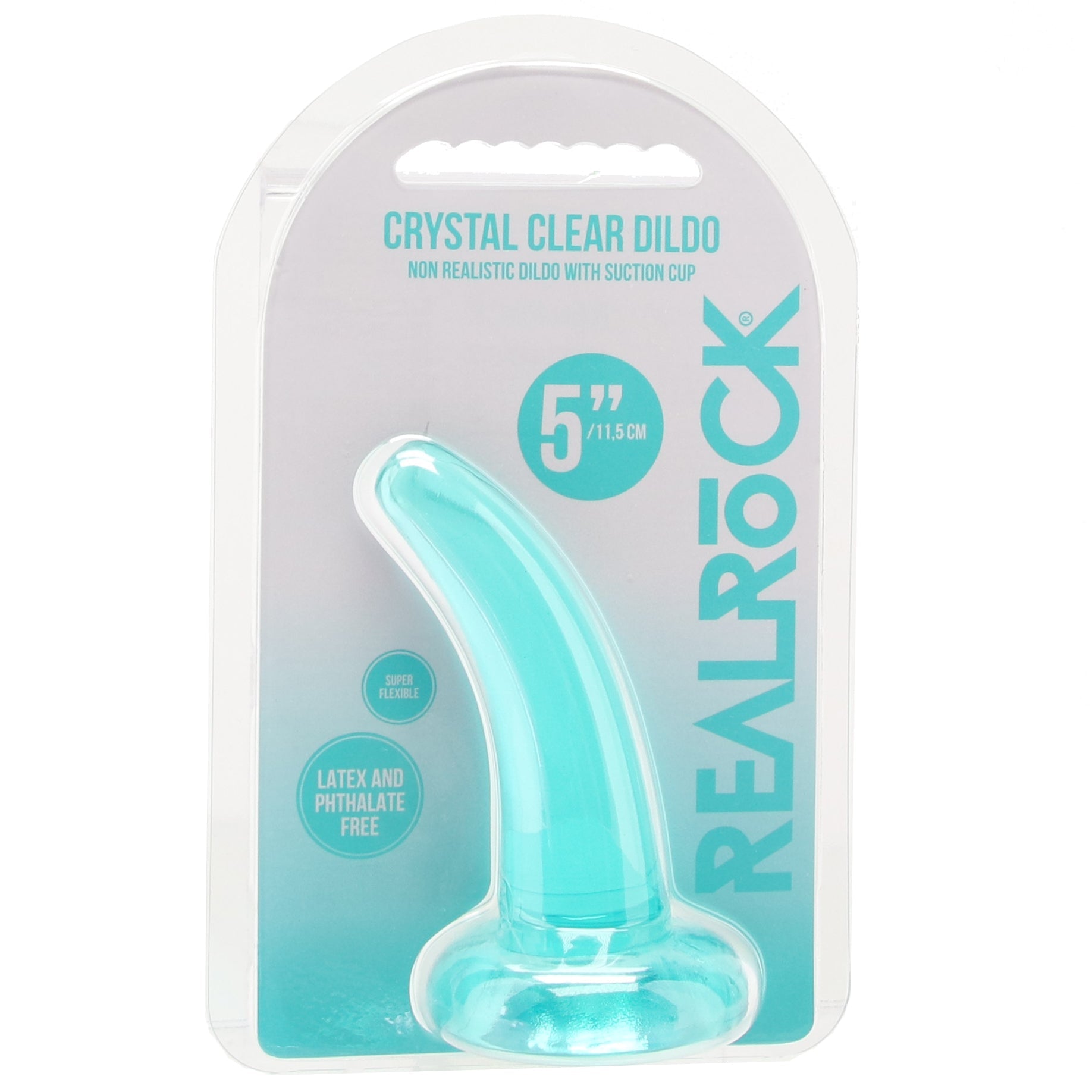 RealRock 5 Inch Slim Dildo in Turquoise