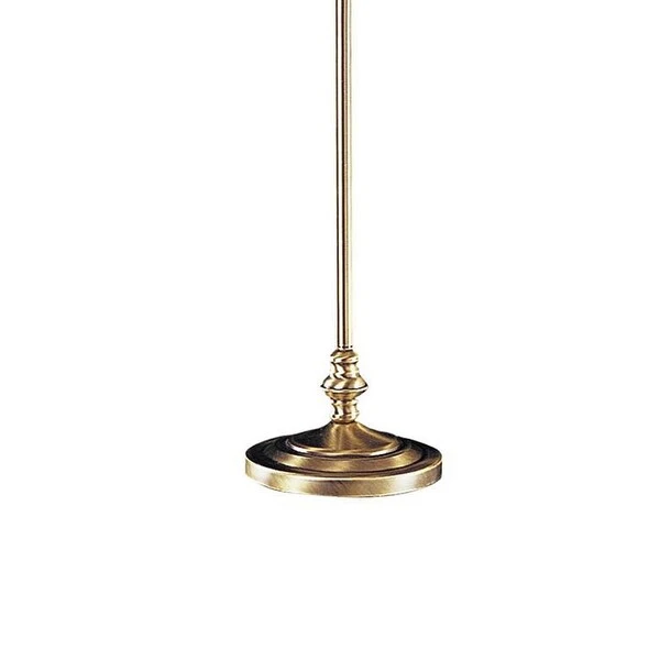 150 Watt Metal Floor Lamp with Swing Arm and Fabric Conical Shade, Gold