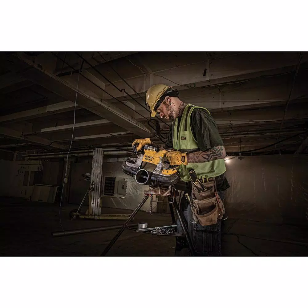 DEWALT 20-Volt MAX Cordless Brushless 5 in. Dual Switch Bandsaw with (2) 20-Volt Batteries 5.0Ah and Charger and#8211; XDC Depot