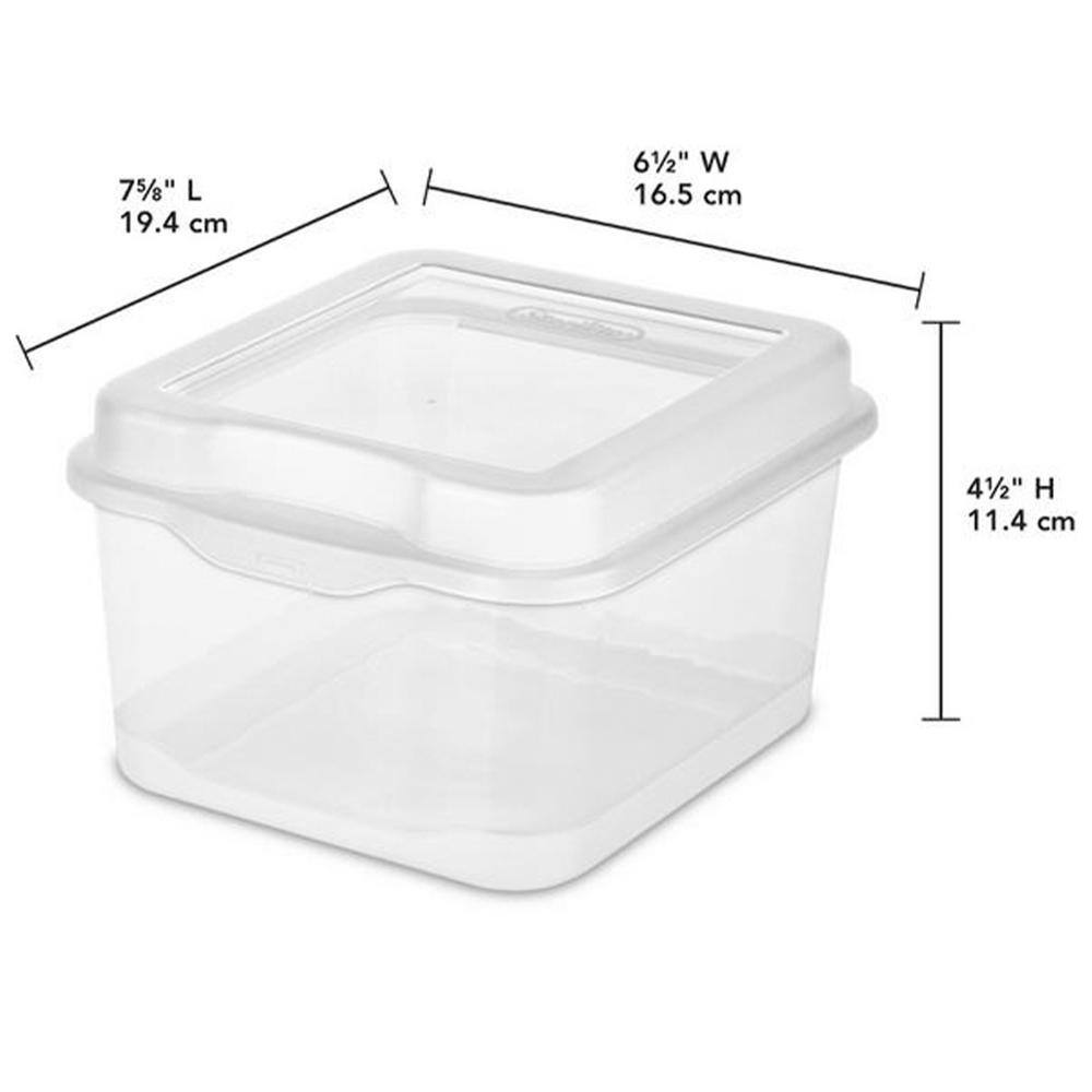 Sterilite 0.2 Gal. Plastic FlipTop Latching Storage Box in Clear (12-Pack) 12 X 18038612