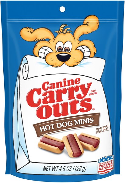 Canine Carry Outs Beef Flavor Hot Dog Minis Dog Treats