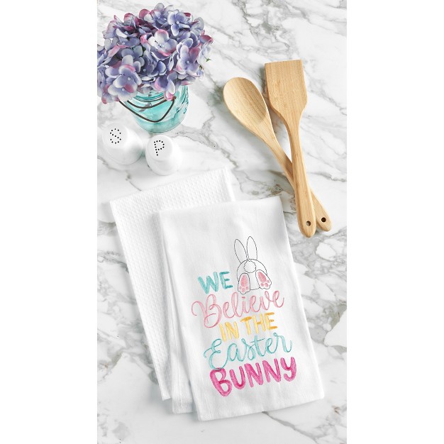 C amp f Home Believe In The Easter Bunny Flour Sack Kitchen Towel