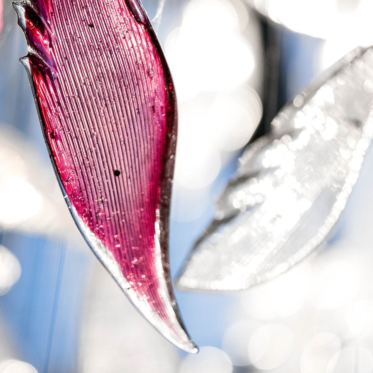 Flying Glass Feather Chandelier