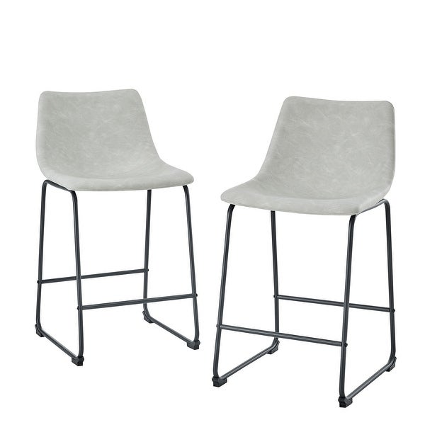 Bar Stool， Black， Set of 2