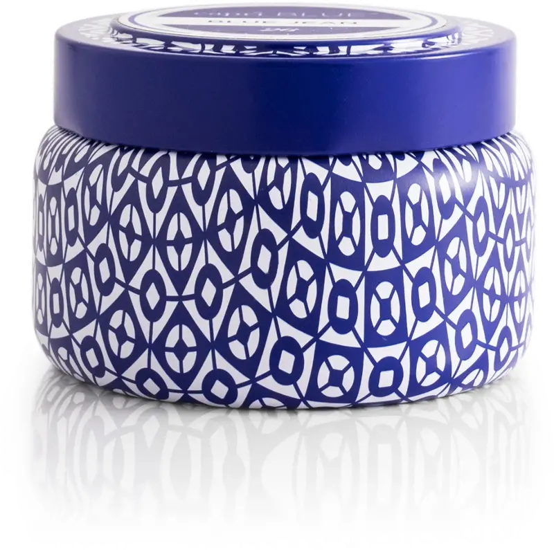 8.5 oz Aloha Orchid Signature Printed Blue Travel Tin Candle