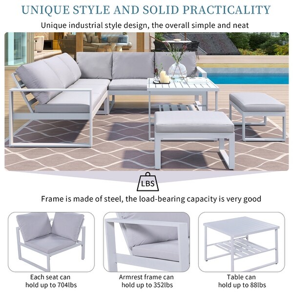 UStyle Industrial Style Outdoor Sofa Set