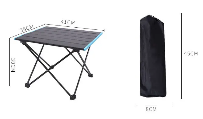 Outdoor camping folding table aluminum alloy portable ultra light camping BBQ table egg roll table