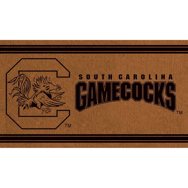 Evergreen University Of South Carolina Logo Turf Mat Brown 28 X 16 Inches Indoor Outdoor Doormat