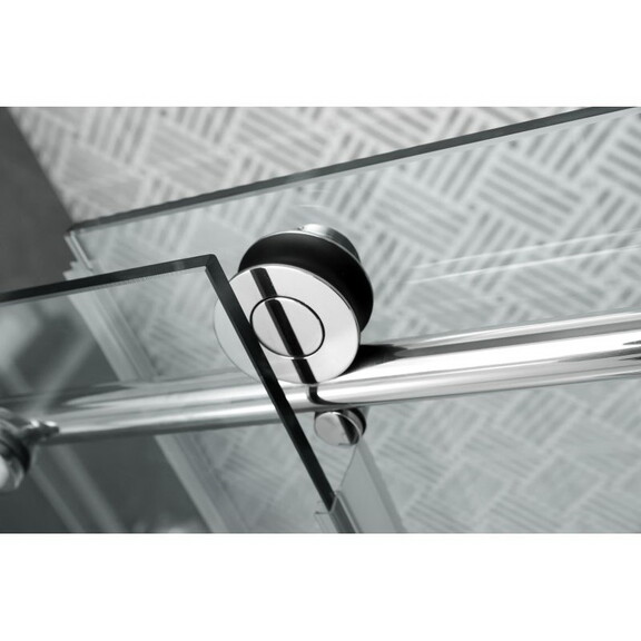 Brushed Nickel Glass Bathtub Doors 56 60 in. W x 6...