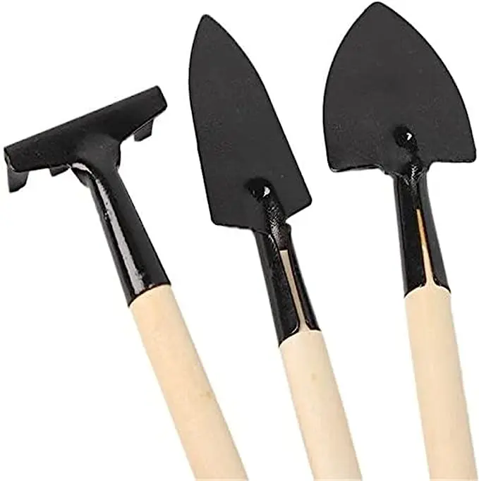 Small Mini Excavation Planting Potted Flower Gadget Mini Gardening Kit With Wooden Handle