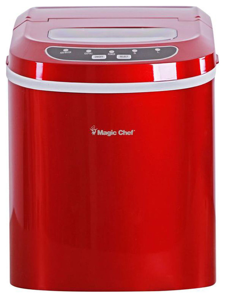 27 Lb. Portable Countertop Ice Maker  Red   Contemporary   Ice Makers   by BisonOffice  Houzz