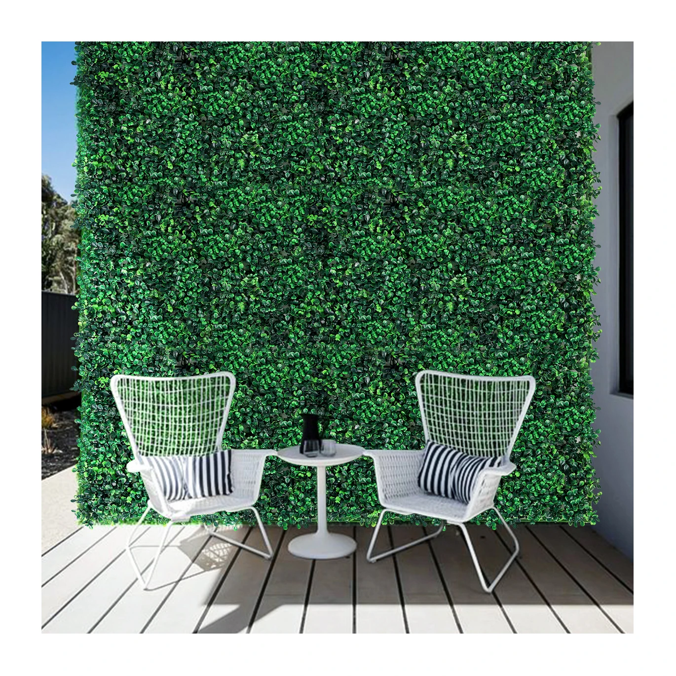 P5 Decorative Topiary Greenery Mats Wall Artificial Boxwood Hedge Plants Panel for Garden Decoration