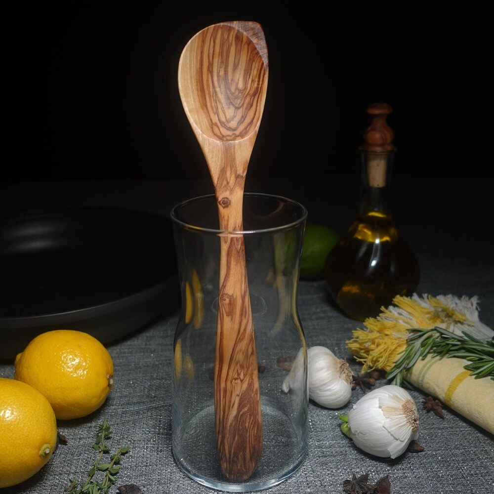 Wooden Spoon Olive Wood Pointed Cooking Spoon   12\