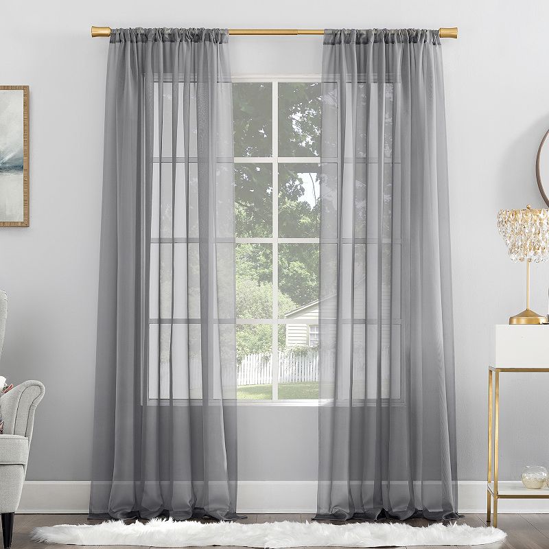 No. 918 Mallory Sheer Voile Rod Pocket Single Curtain Panel