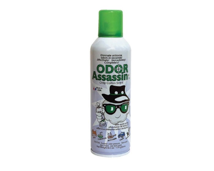 Odor Assassin Crisp Cotton Air Freshener/Odor Eliminator Spray 6 oz.