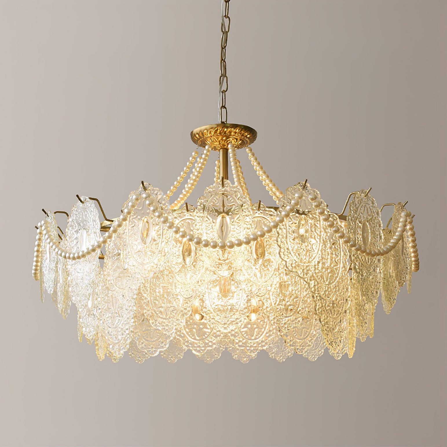 Pearls Glass Chandelier