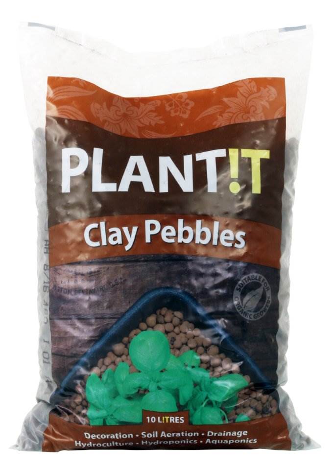 2 HYDROFARM PLANT!T GMC10L 10L Stable pH Soil Aeration Clay Pebble Bags - 8-16mm