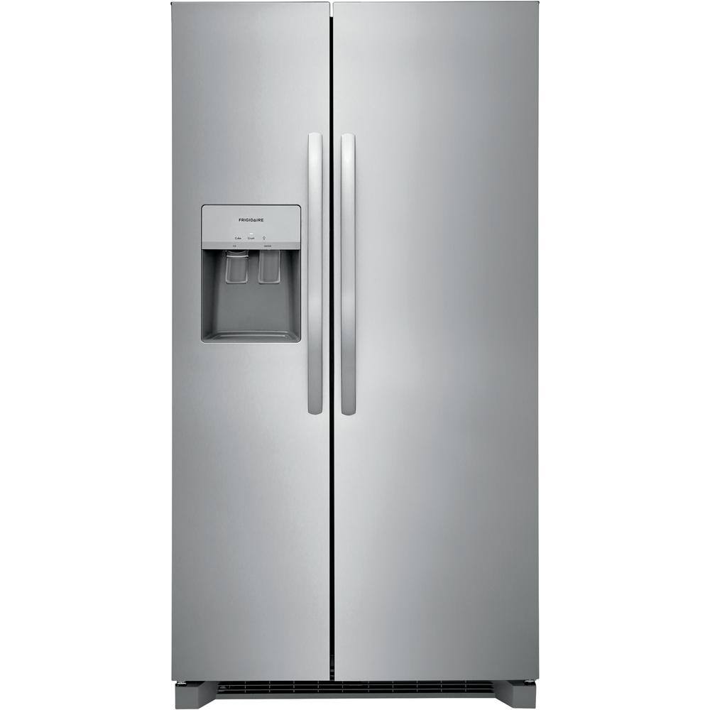 Frigidaire 36 in. 25.6 cu. ft. Side by Side Refrigerator in Stainless Steel Standard Depth FRSS2623AS