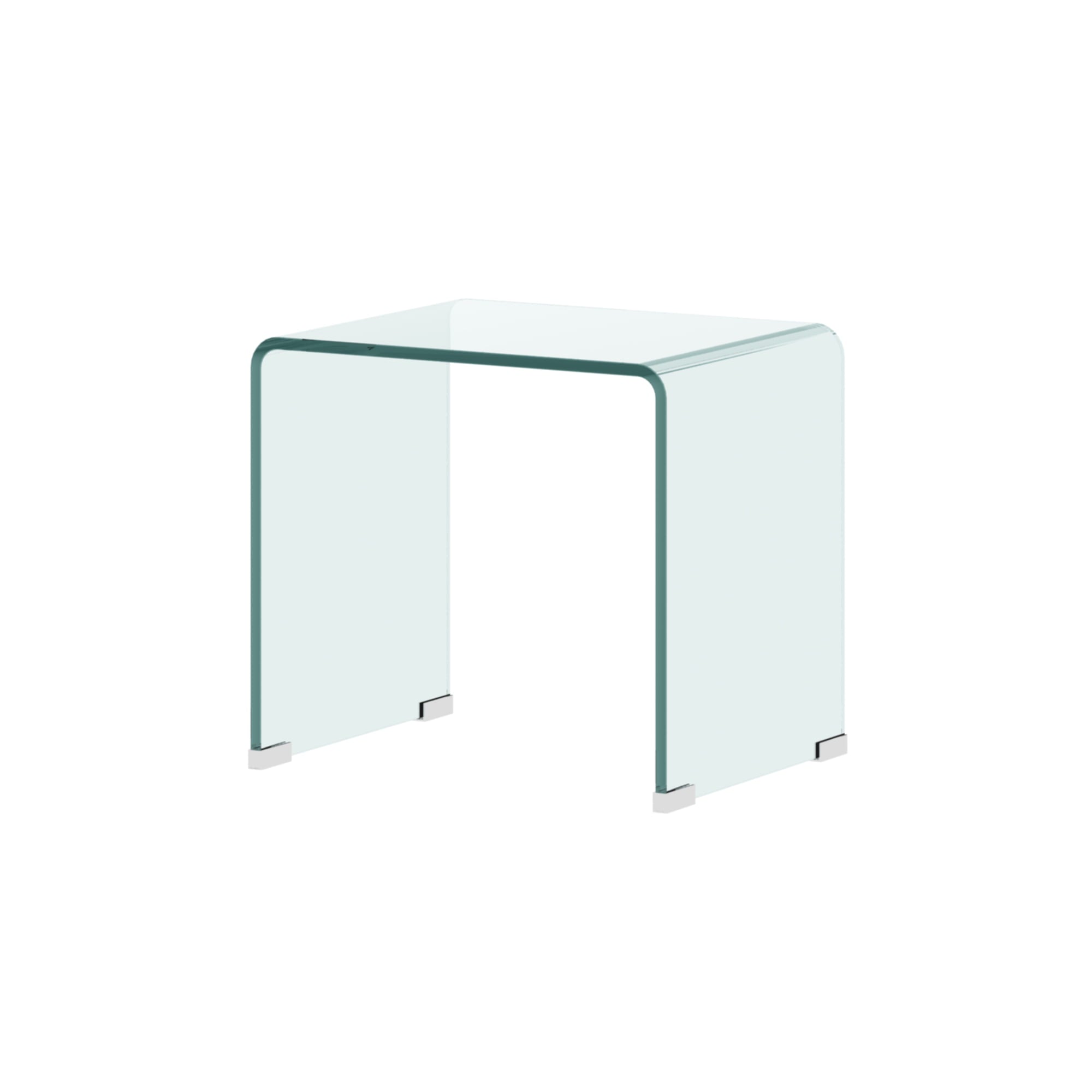 Holaki Whole Tempered Rectangle Glass Coffee Table Clear End Table Transparent Side Table