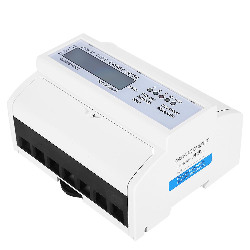 Rail Energy Meter 3phase 4wire 7p Lcd Downand#8209;in Downand#8209;out Portable Digital Integrated Circuits