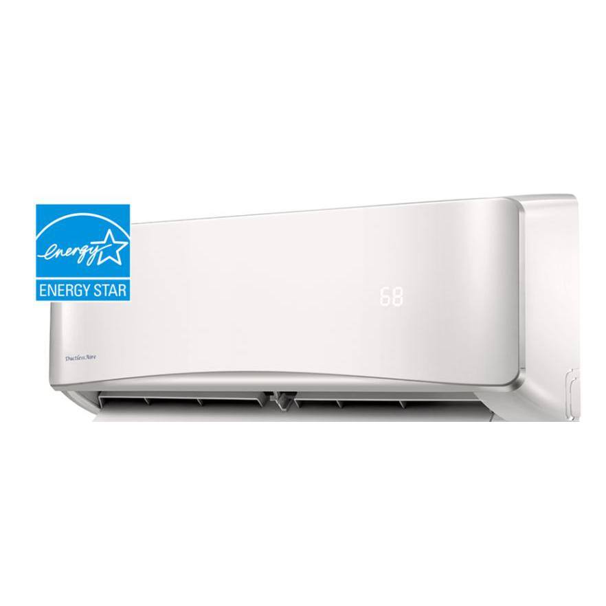 DuctlessAire 21 SEER 12000 BTU 1 Ton Wi-Fi Ductless Mini Split Air Conditioner and Heat Pump Variable Speed Inverter - 220V60Hz DA1221-H2