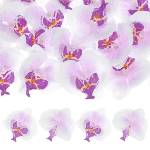 20Pcs Silk Faux Artificial Orchid Flower Heads Petals Decor