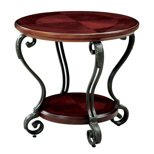 Copper Grove Finnich Traditional Cherry Round Side Table