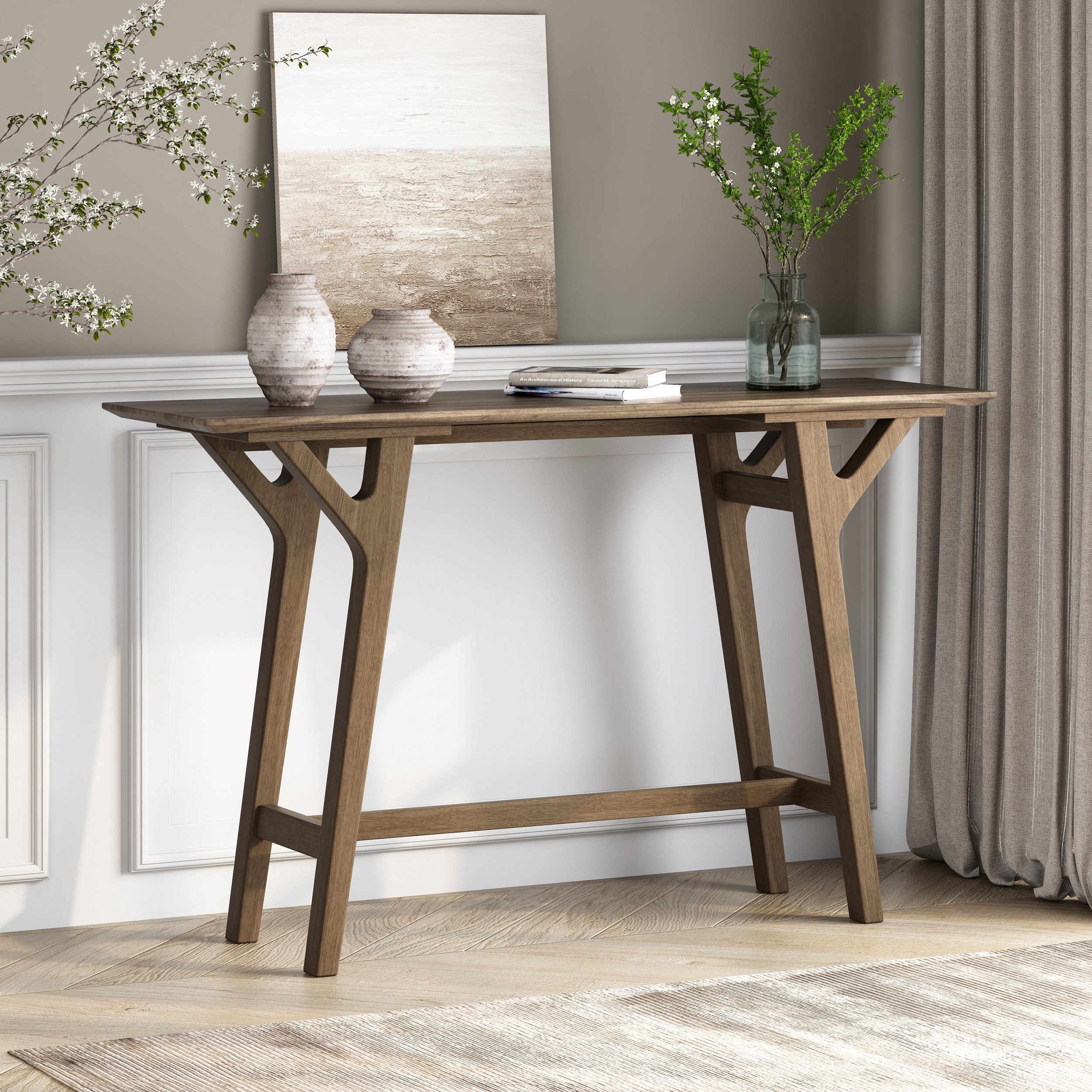 Divo Rubberwood Console Table by Christopher Knight Home