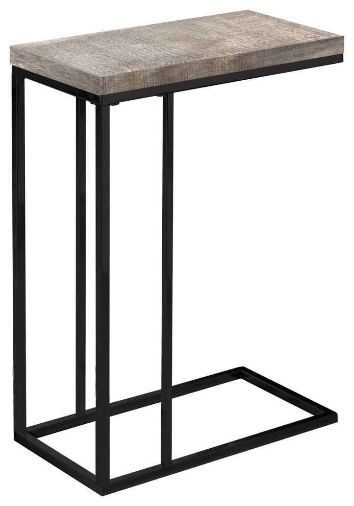 HomeRoots 18.25 quotx 10.25 quotx 25.25 quotTaupeBlack Particle Board Metal Accent Table   Traditional   Side Tables And End Tables   by Global Discount Store LLC  Houzz