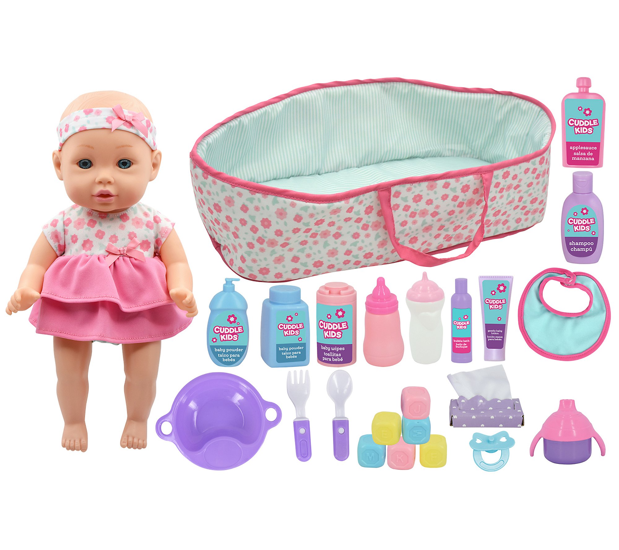 Cuddle Kids 12 inch Baby Doll Carry and Play Set