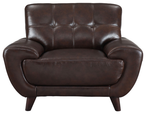 Nicole Leather Craft Chair   Midcentury   Armchairs And Accent Chairs   by KEMP INTERNATIONAL INC  Houzz