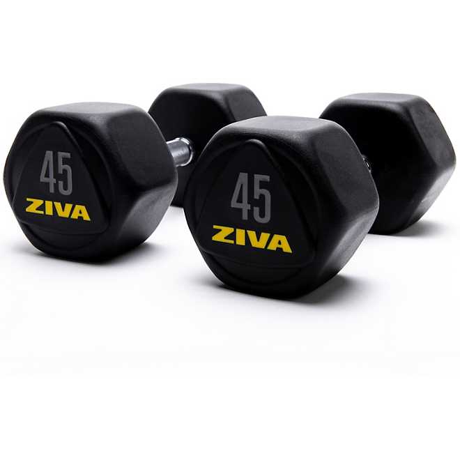 ZIVA Hexagon Weight Lifting Dumbbell Pair