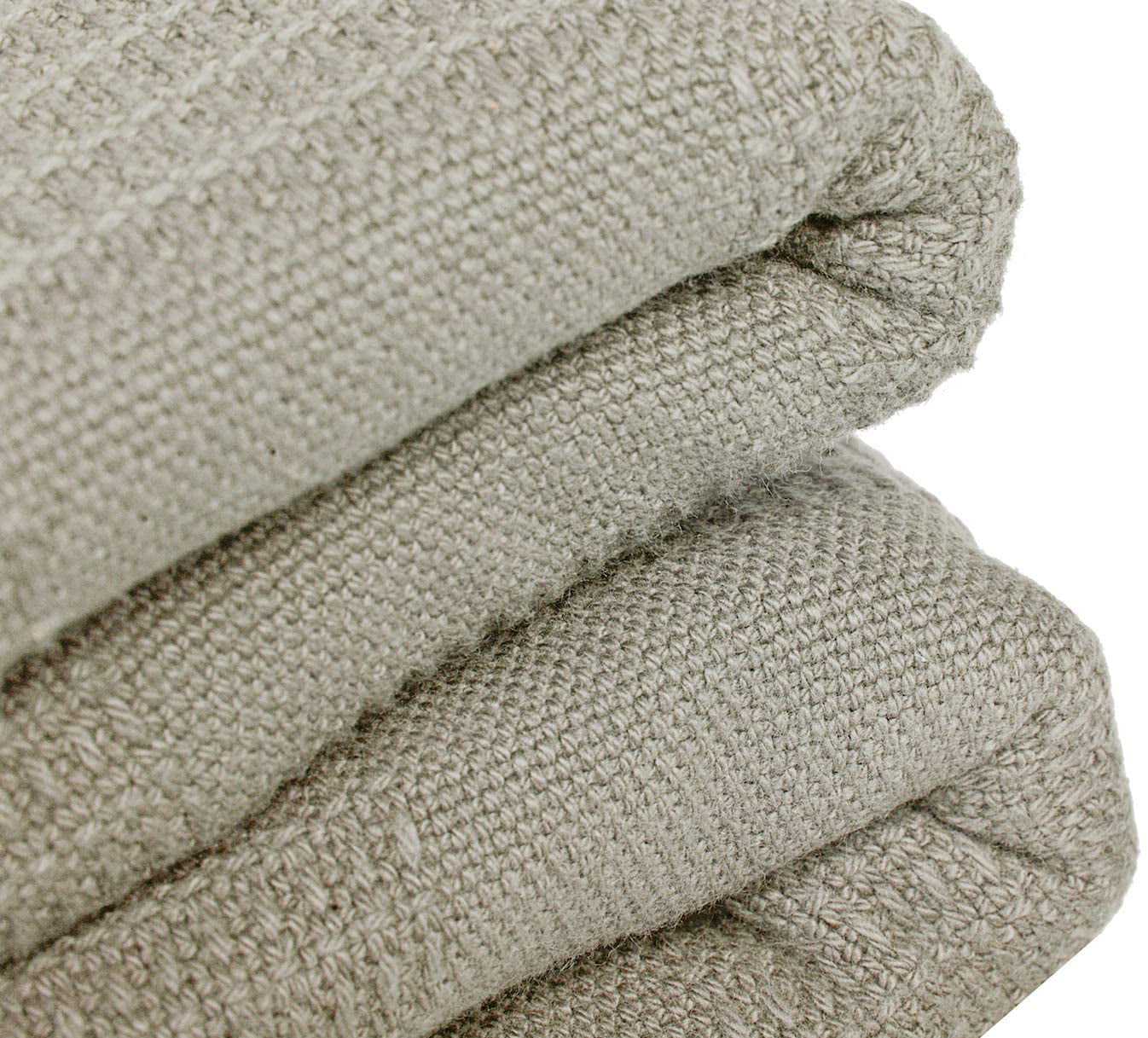 Linteum Textile Supply Thermal Blanket (Taupe， Twin) Long Lasting and Durable Snag-Free Soft Blanket， Made from 100% Cotton Material for Home， Hospitals， 66x90 Inches